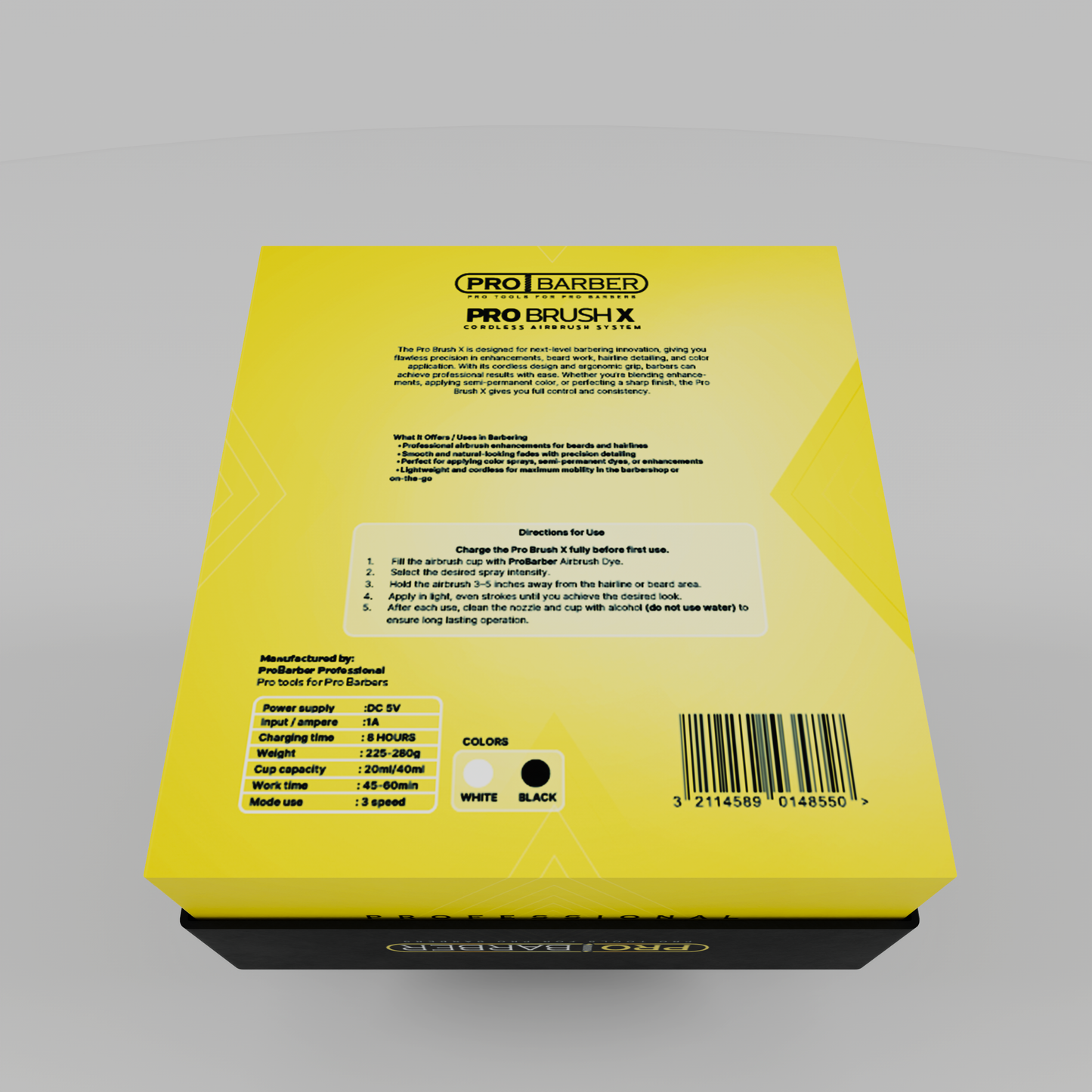 ProBarber® PRO BRUSH X - CORDLESS AIRBRUSH COMPRESSOR