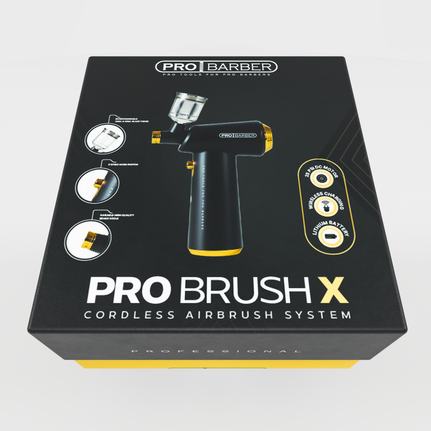 ProBarber®  PRO BRUSH X - CORDLESS AIRBRUSH COMPRESSOR